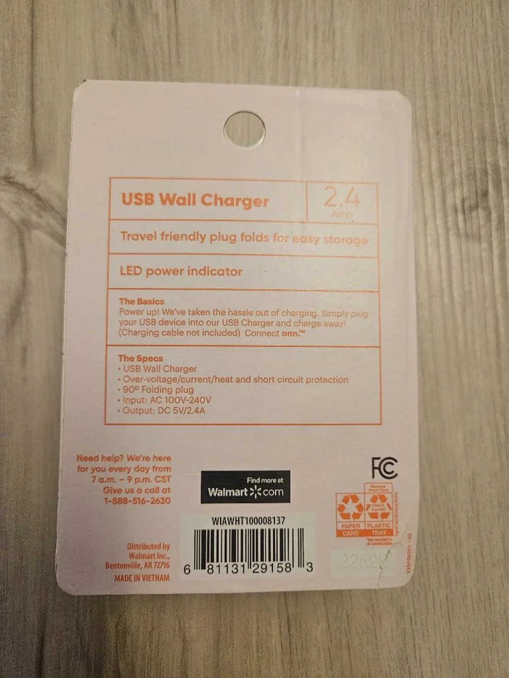Connect Onn USB Wall Charger